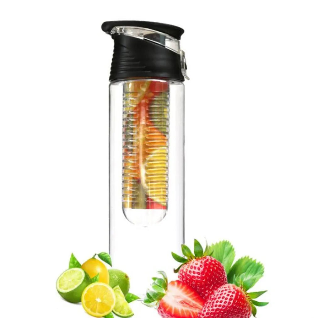 gourde plastique infuseur noir