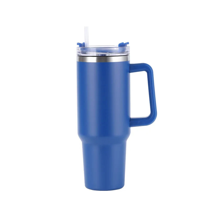 gourde isotherme poignée bleu