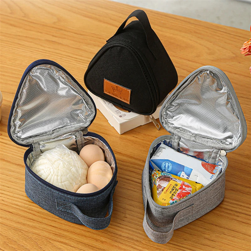 trio de sac isotherme triangulaire avec repas