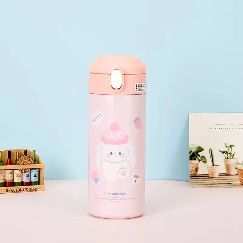 gourde-isotherme-paille-rose