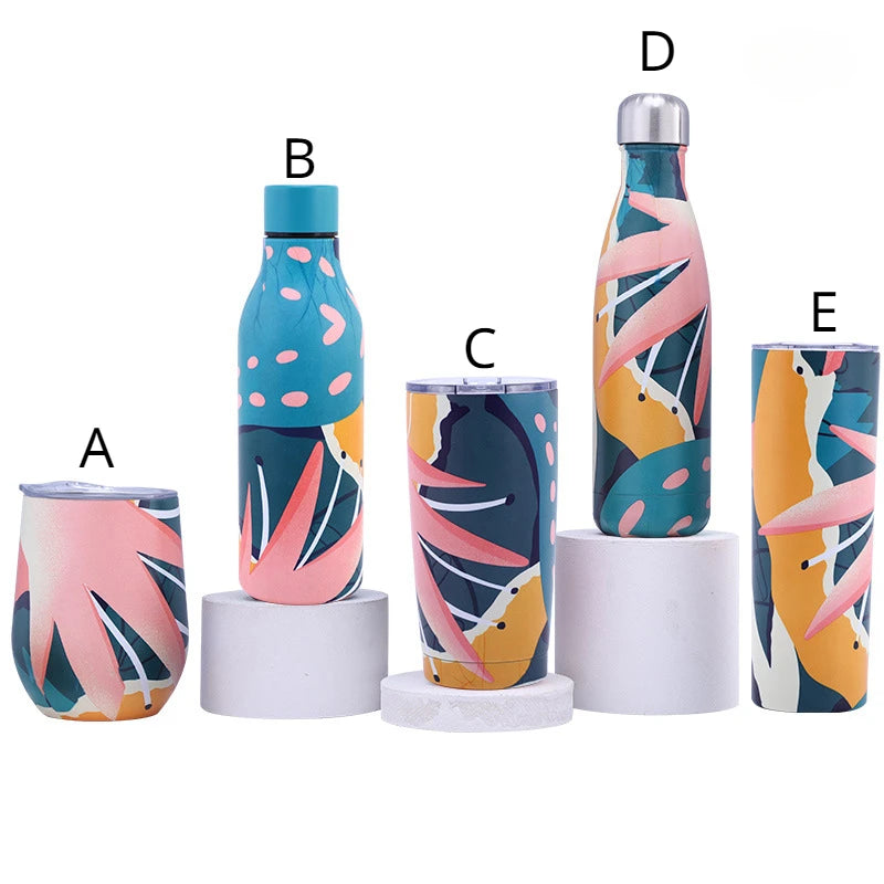 gourde-isotherme-moderne-ensemble-fleuris