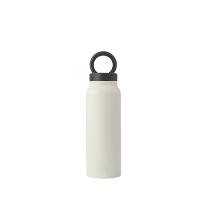 gourde-isotherme-support-téléphone-blanc