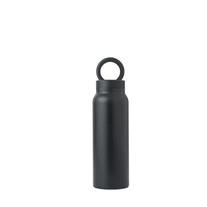 gourde-isotherme-support-téléphone-noir