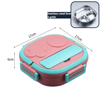 lunch box enfant rose trois compartiment